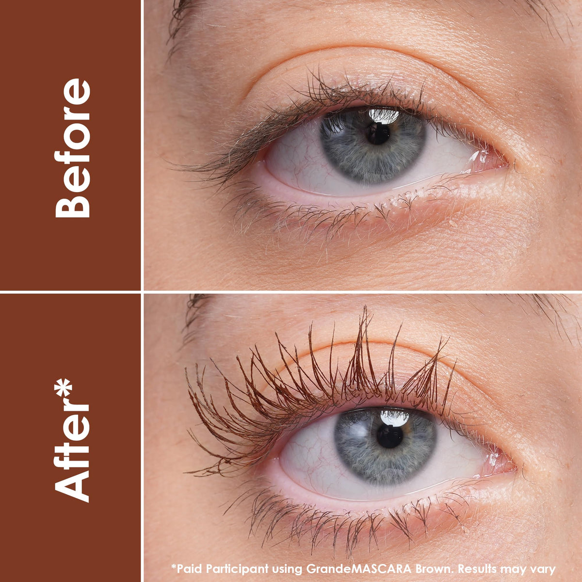 GrandeMASCARA mascara brush showing unique fibre design