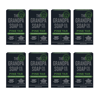 Grandpa's Pine Tar Bar Soap front view with packaging