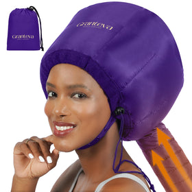 Granteva Bonnet Hair Dryer Attachment purple model front view