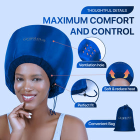 Granteva Hair Dryer Bonnet Attachment side view showing flexible hose