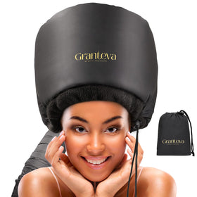 Granteva Hooded Hair Dryer Attachment front view with integrated headband