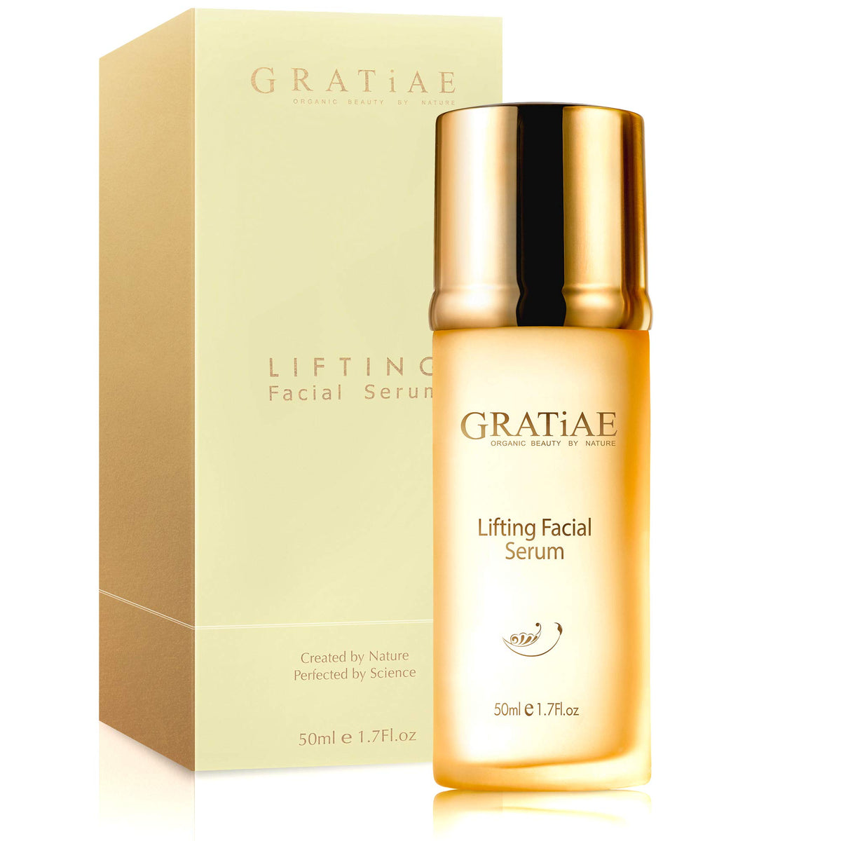 Gratiae Organic Lifting Facial Serum 1.7 Fl.oz packaging