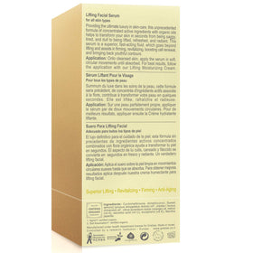 Gratiae Organic Lifting Facial Serum 1.7 Fl.oz with ingredients list