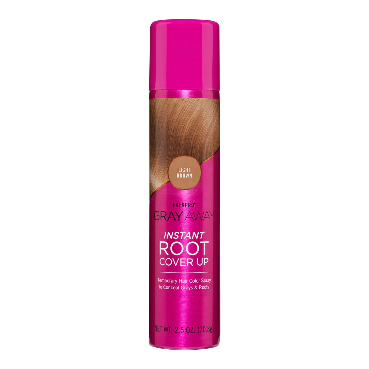 GRAY AWAY Instant Root Cover Up Spray Light Brown front view