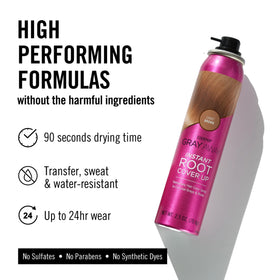 GRAY AWAY Instant Root Cover Up Spray Light Brown nozzle close-up