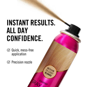 GRAY AWAY spray being used on hair