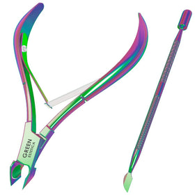 GREEN ESTETICA Cuticle Nipper and Pusher Set front view