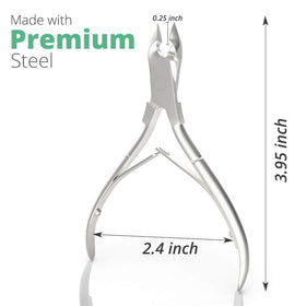 GREEN ESTETICA Cuticle Nipper side view with sharp blade