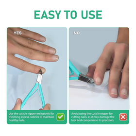 GREEN ESTETICA cuticle nipper with ergonomic handle