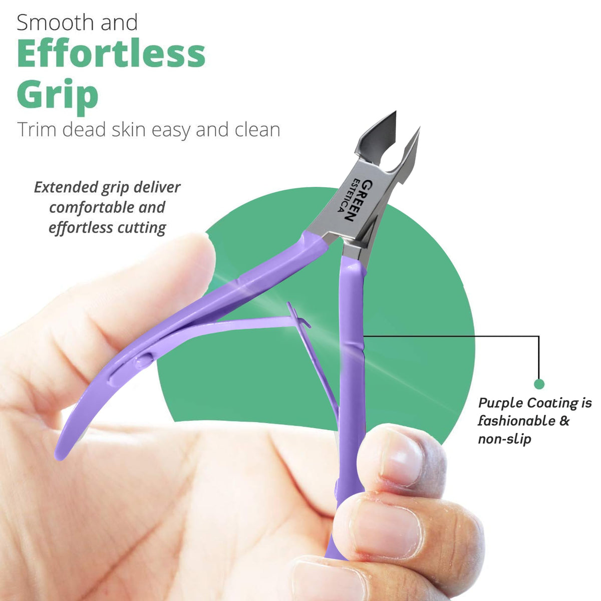 GREEN ESTETICA Cuticle Pusher with detailed design