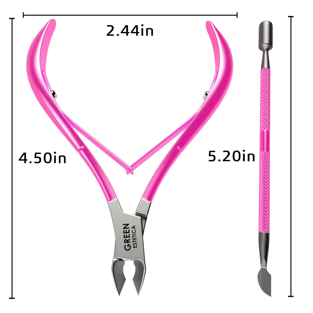 GREEN ESTETICA Cuticle Pusher with ergonomic handle