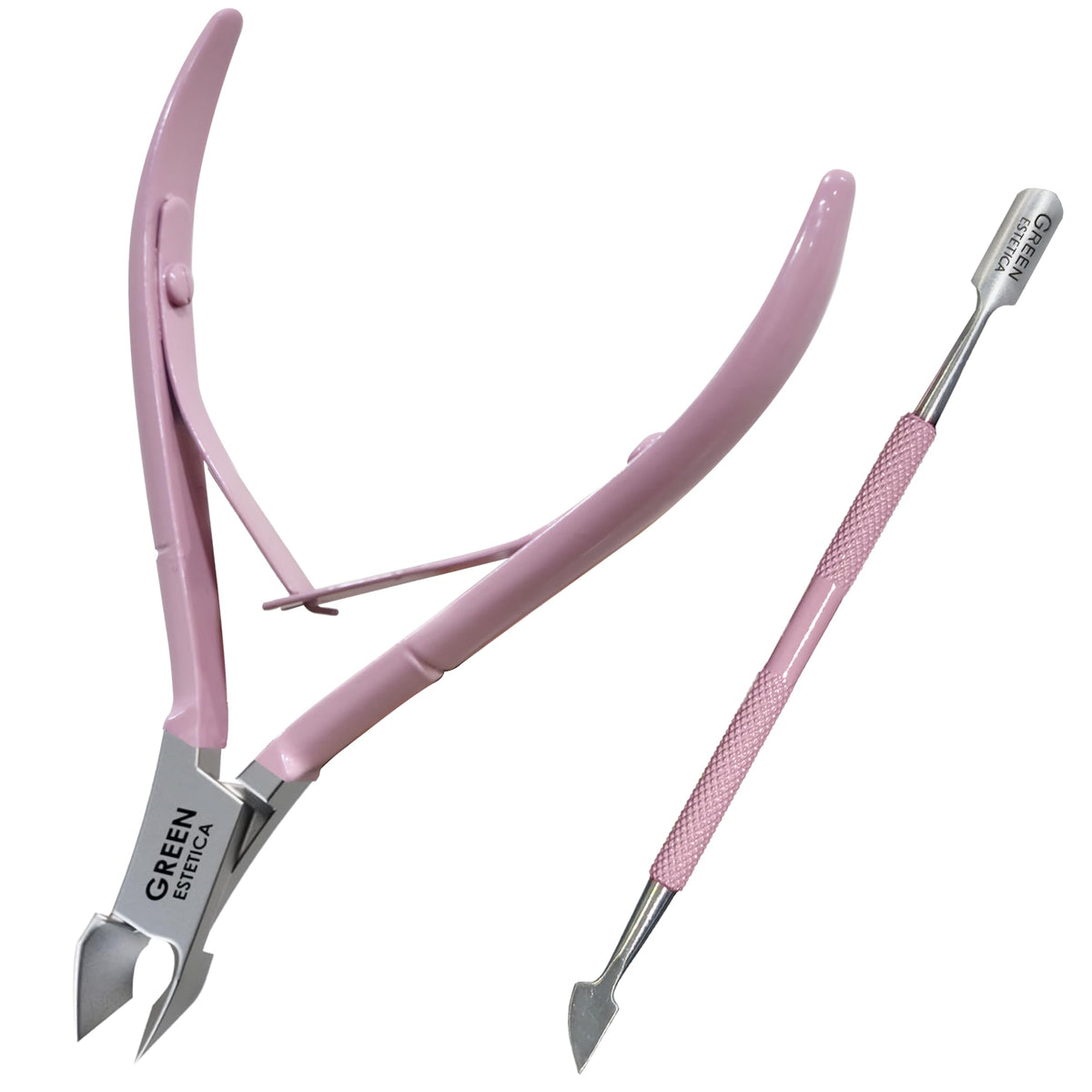 GREEN ESTETICA Cuticle Trimmer and Nippers set front view
