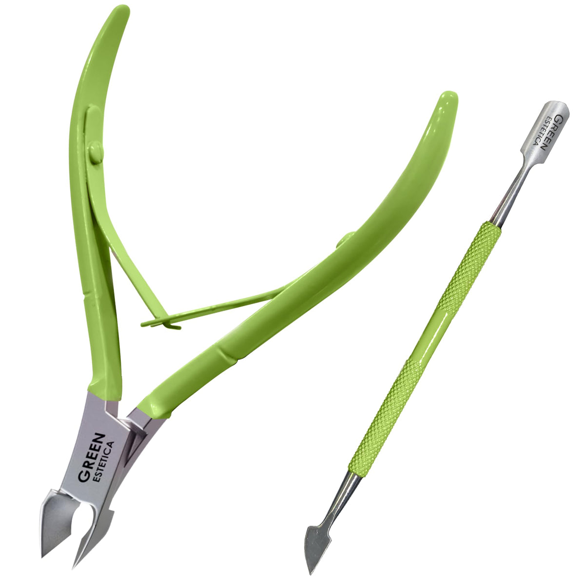 GREEN ESTETICA Cuticle Trimmer and Nippers set front view