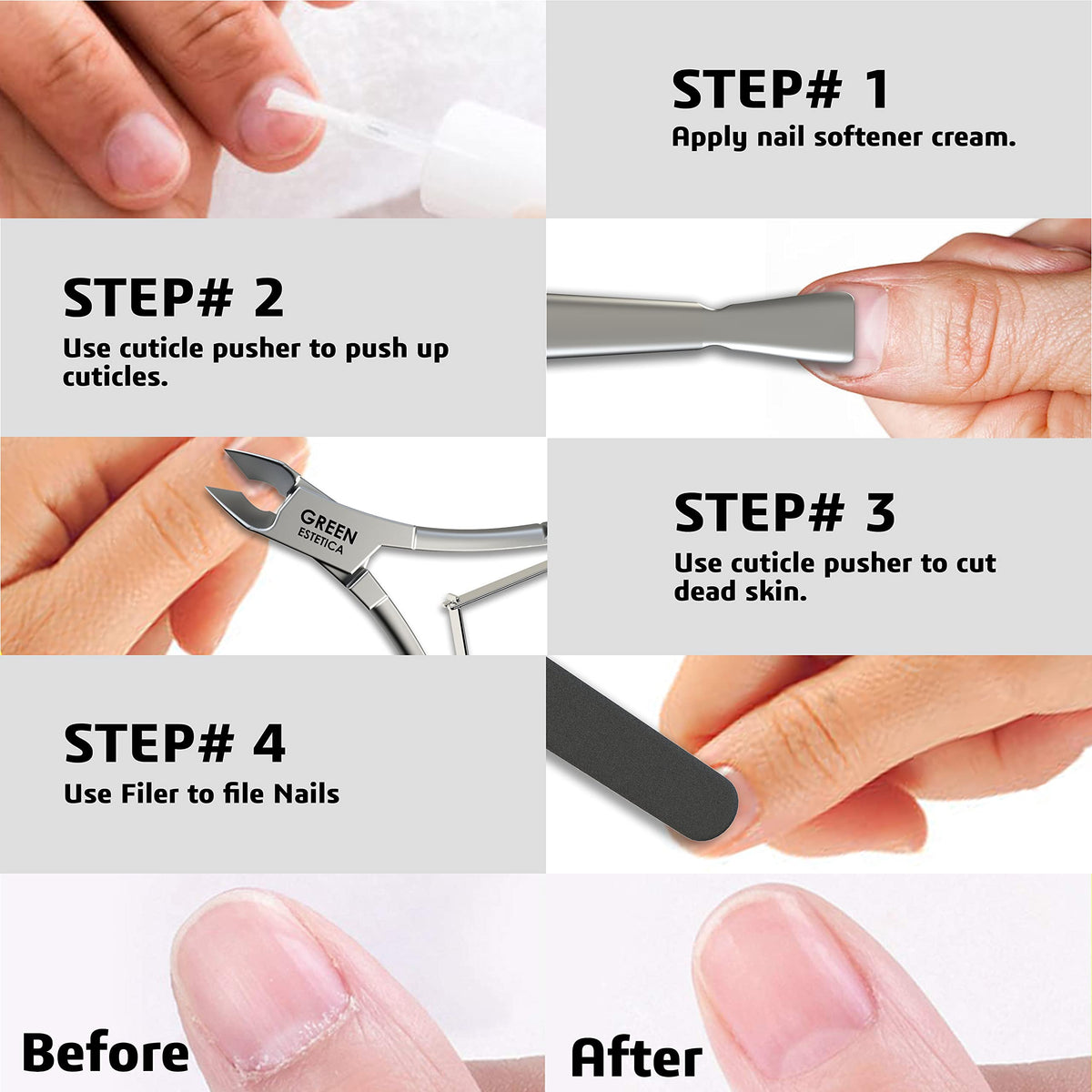 GREEN ESTETICA Cuticle Trimmer set in a beauty kit