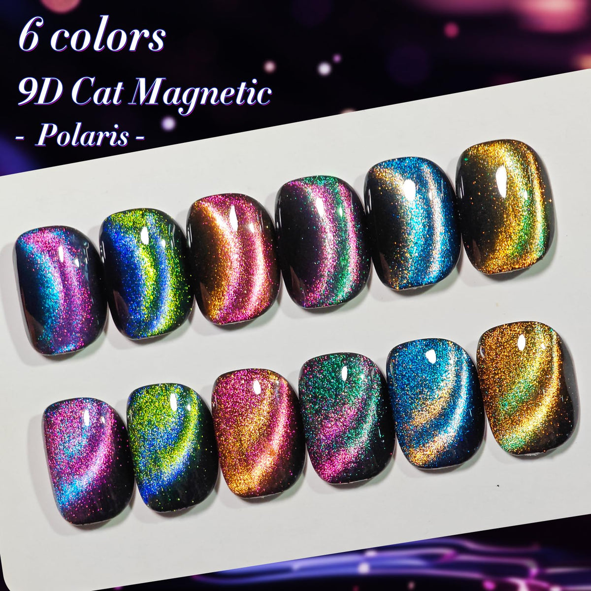 Green gold cat magnetic eye gel polish bottle