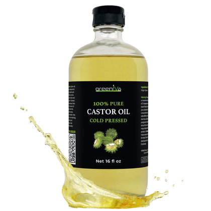 GreenIVe 100% Pure Castor Oil 16 oz front view
