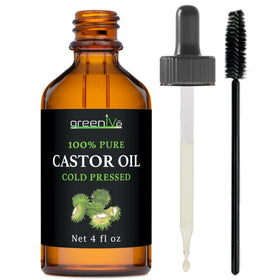 GreenIVe 100% Pure Castor Oil 4 Fl oz front view