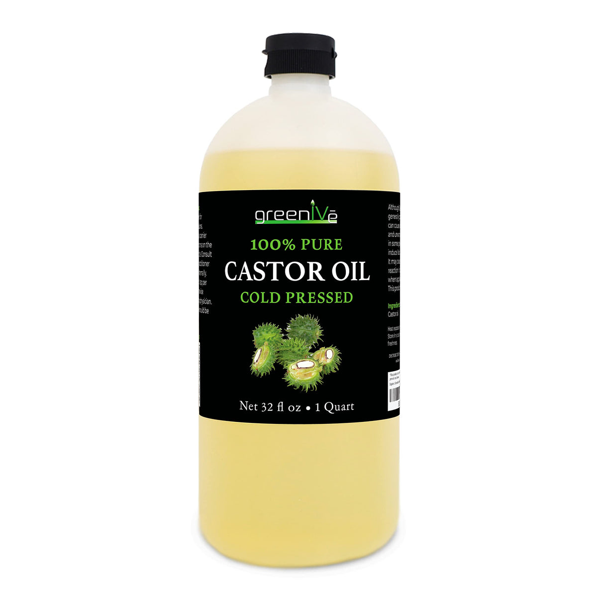 GreenIVe castor oil bottle with dropper