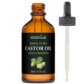 GreenIVe castor oil dropper bottle with applicator