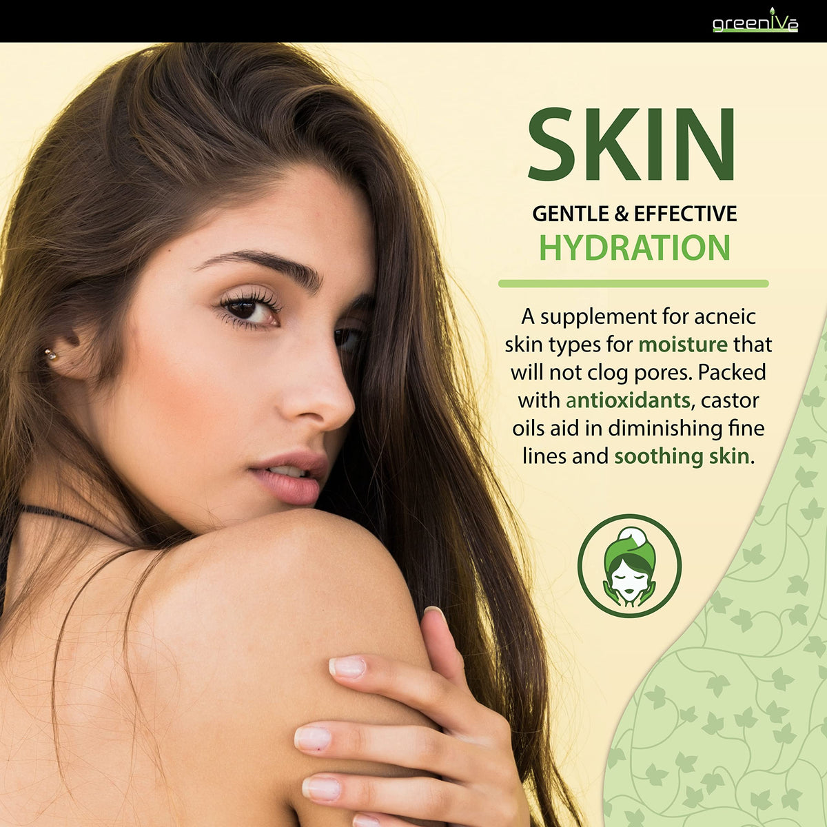 GreenIVe Castor Oil in a beauty routine setting