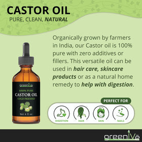 GreenIVe castor oil used for hair application