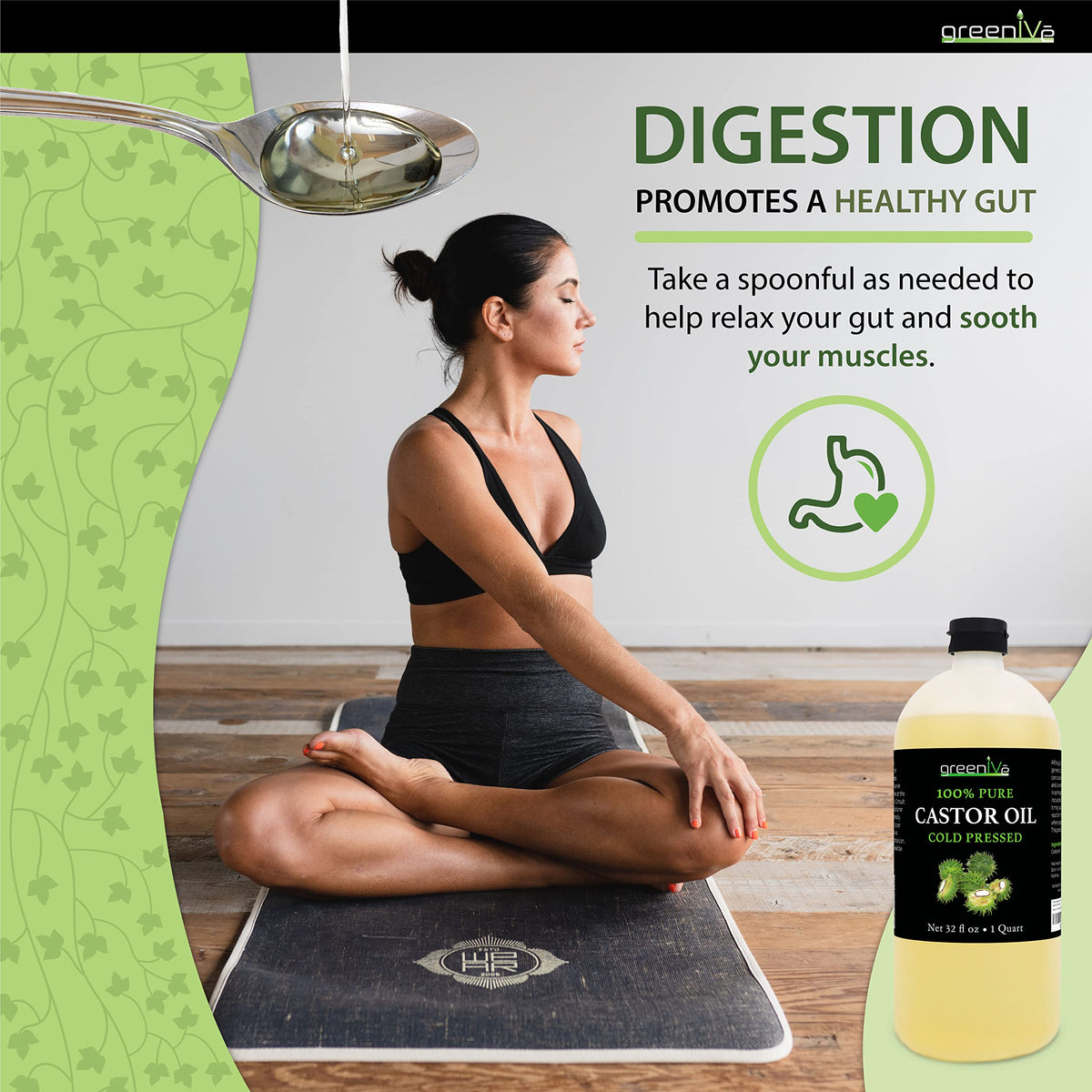 GreenIVe castor oil with precision mascara wand