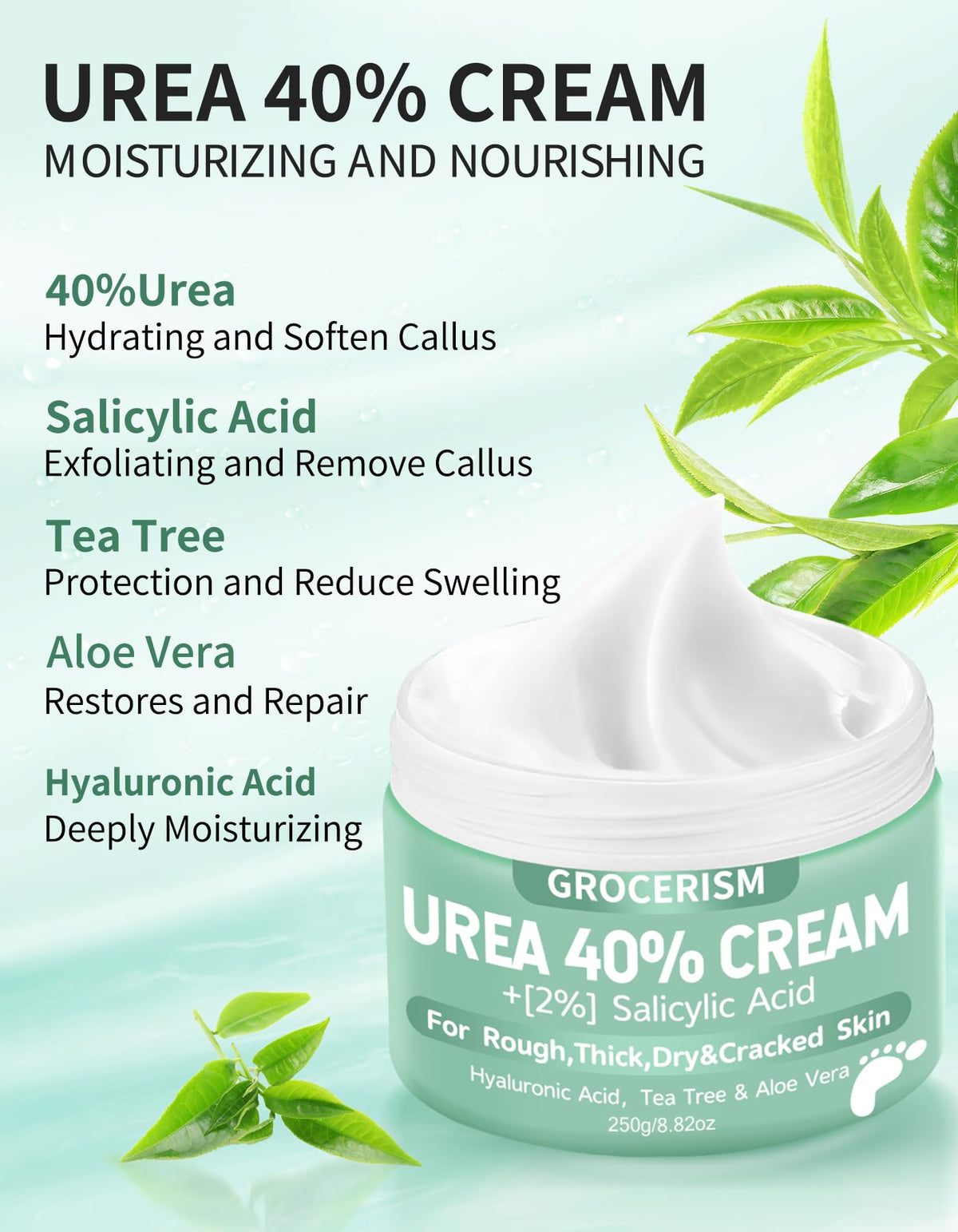 Grocerism Urea Cream 40% application on feet