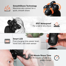 Groomie BaldiePro shaver in shower setting