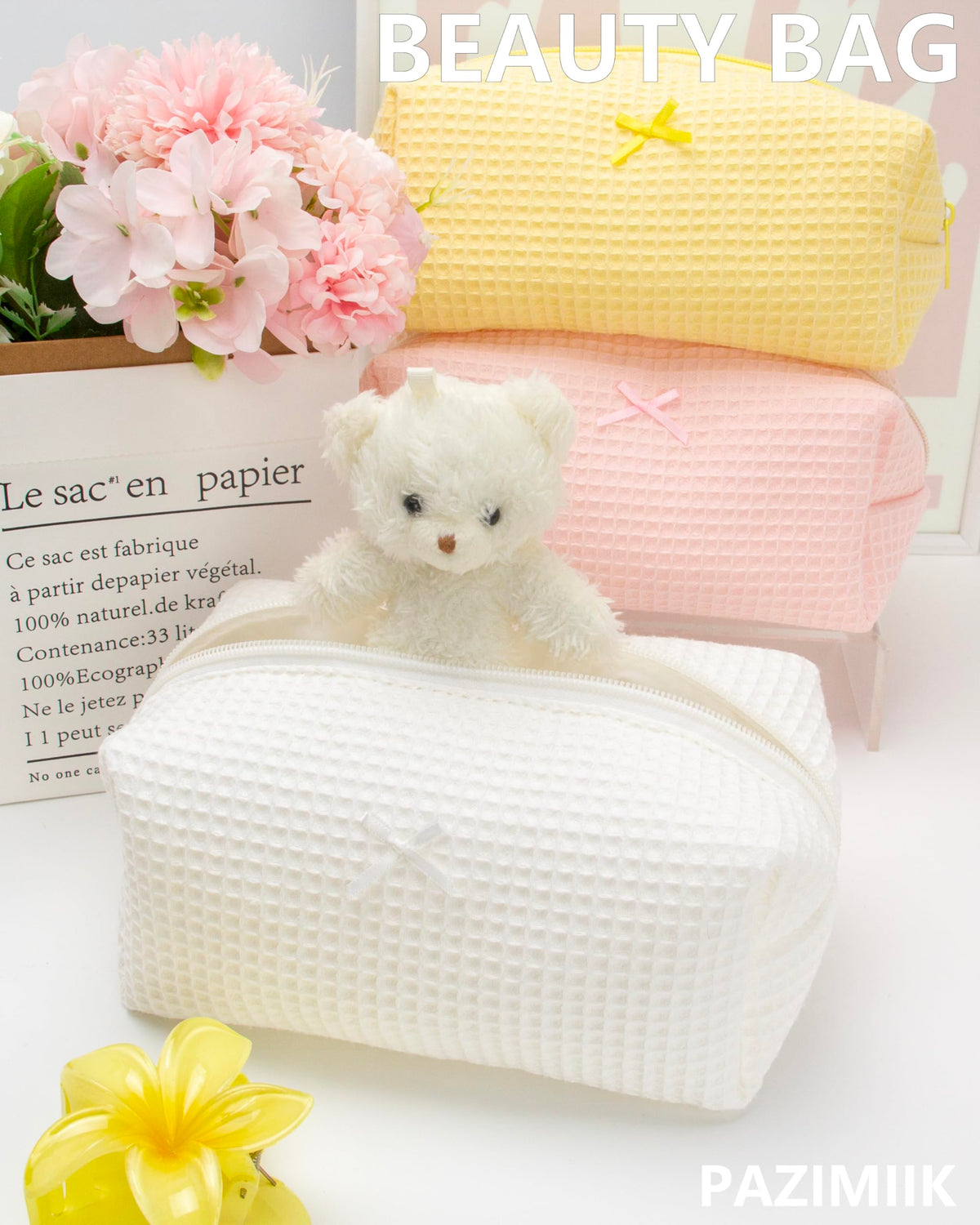 Group image of PAZIMIIK Cozy Makeup Bag 6 pack