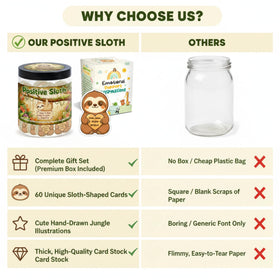 Group of affirmation cards from Positive Sloth Jar