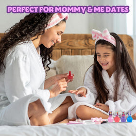 Group of children enjoying a nail painting party