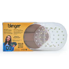 Group of fans using blinger crystals at a game