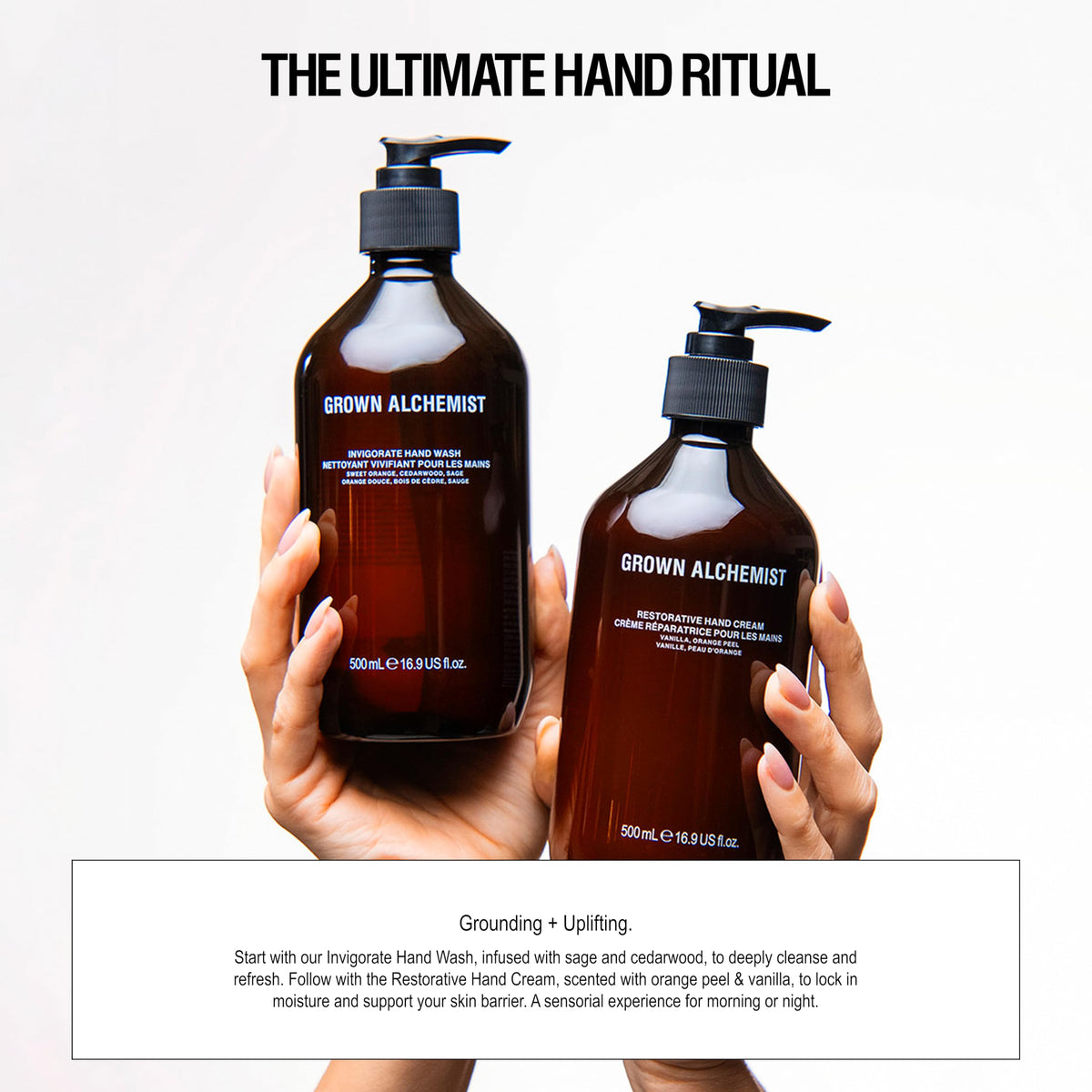 Grown Alchemist Invigorate Hand Wash 500mL on a kitchen sink