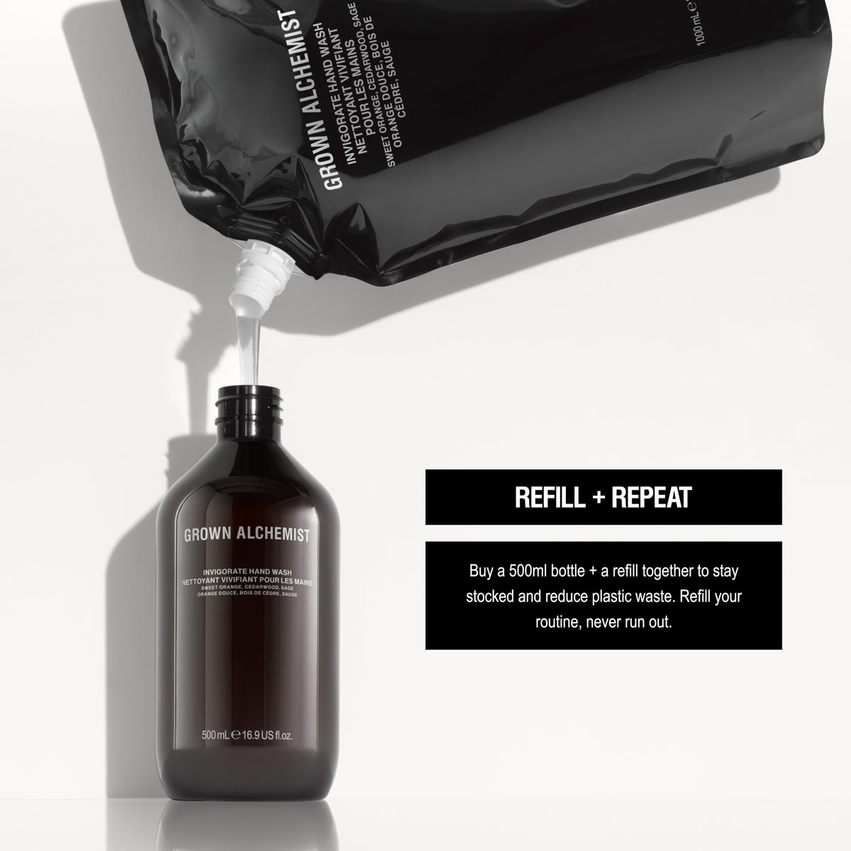 Grown Alchemist Invigorate Hand Wash Refill 1L in kitchen setting