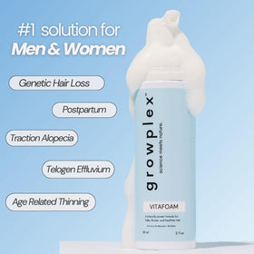 GROWPLEX Vitafoam 5% Minoxidil Foam side view