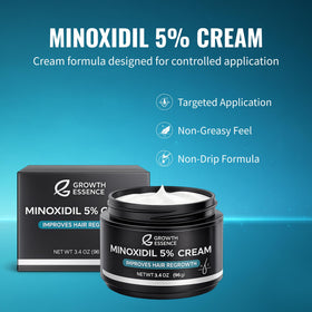 Growth Essence Minoxidil 5% Cream texture close-up