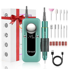 Groyal Electric Nail Drill Kit cordless design with LCD display