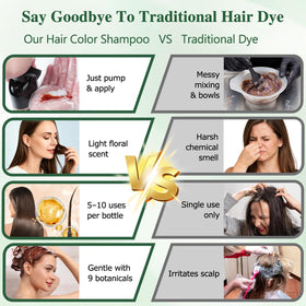 GRYFOX Black Hair Dye Shampoo lifestyle scene
