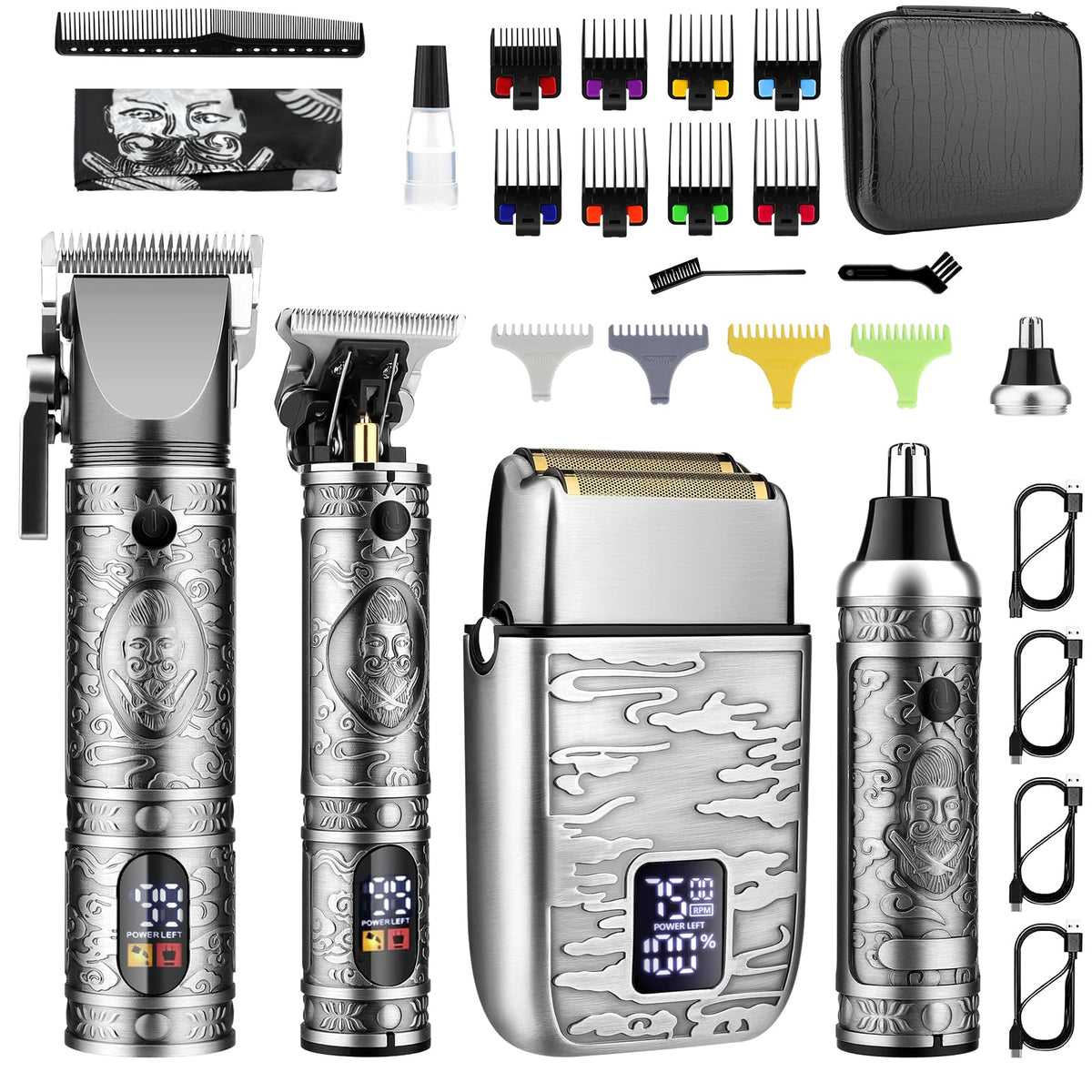 GSKY Professional Hair Clippers 4 in 1 Grooming Set front view
