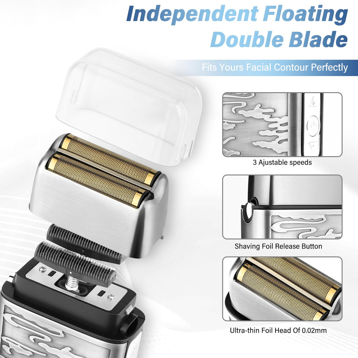 GSKY Professional Hair Clippers with attachment-guided combs