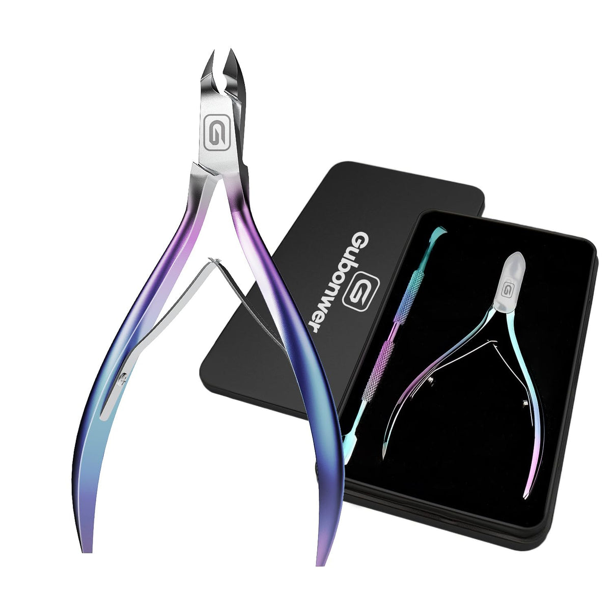 Gubonwer Cuticle Trimmer front view with stainless steel finish