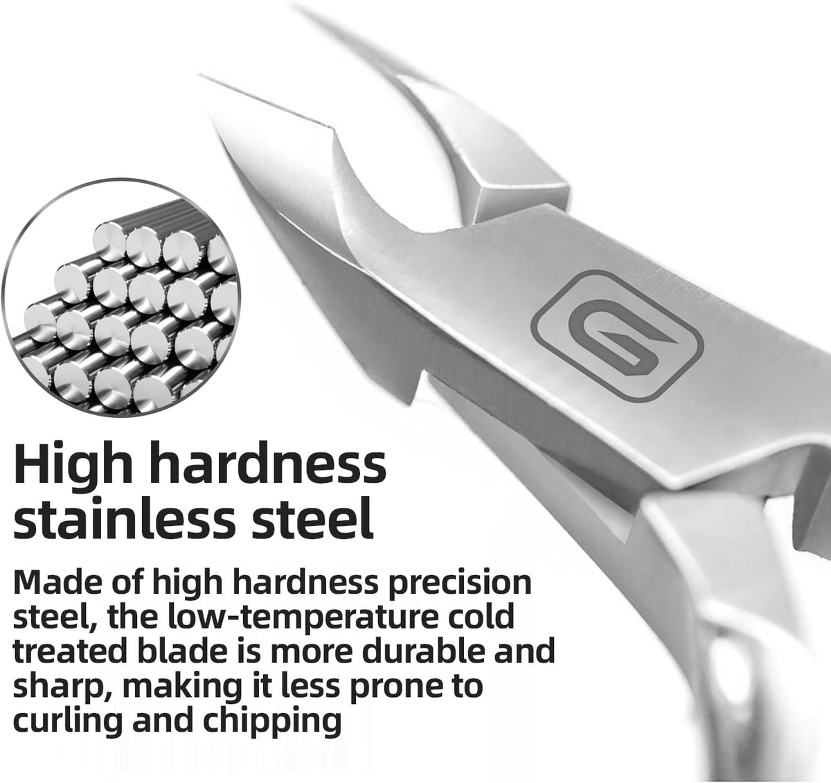 Gubonwer Cuticle Trimmer with flexible double-fork spring mechanism