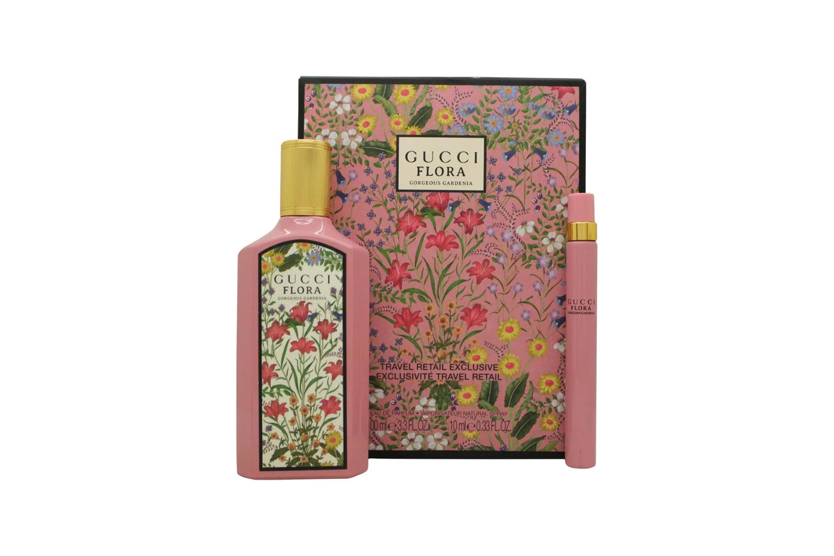 Gucci Flora Gorgeous Gardenia Gift Set packaging front view