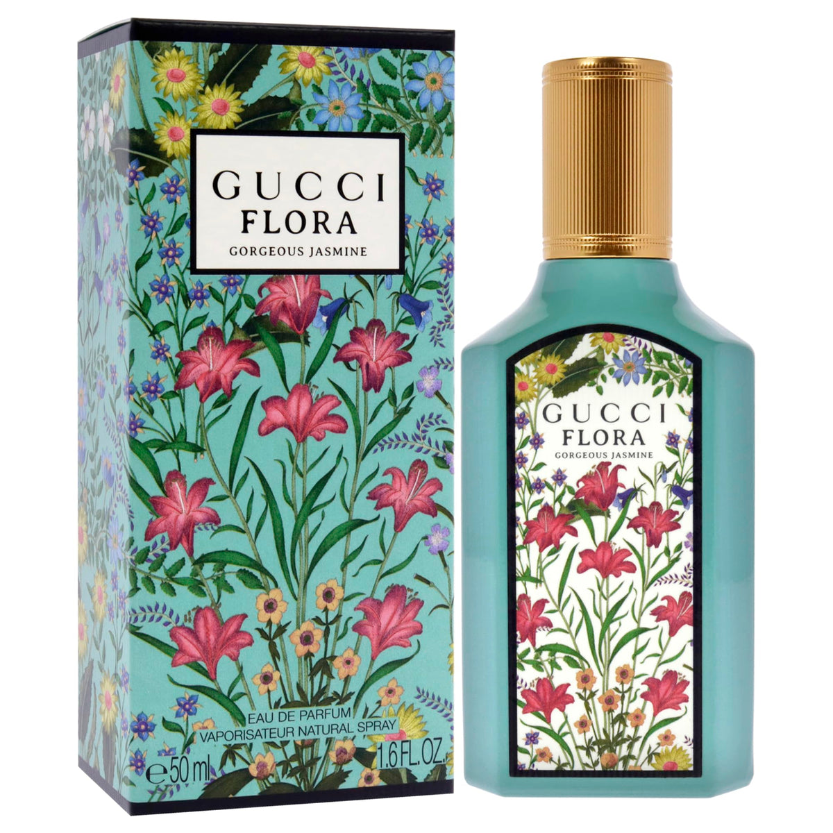Gucci Flora Gorgeous Jasmine Eau de Parfum 1.6 oz packaging