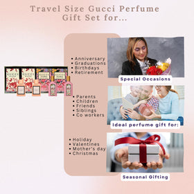 Gucci Perfume Variety Gift Set with travel accessories