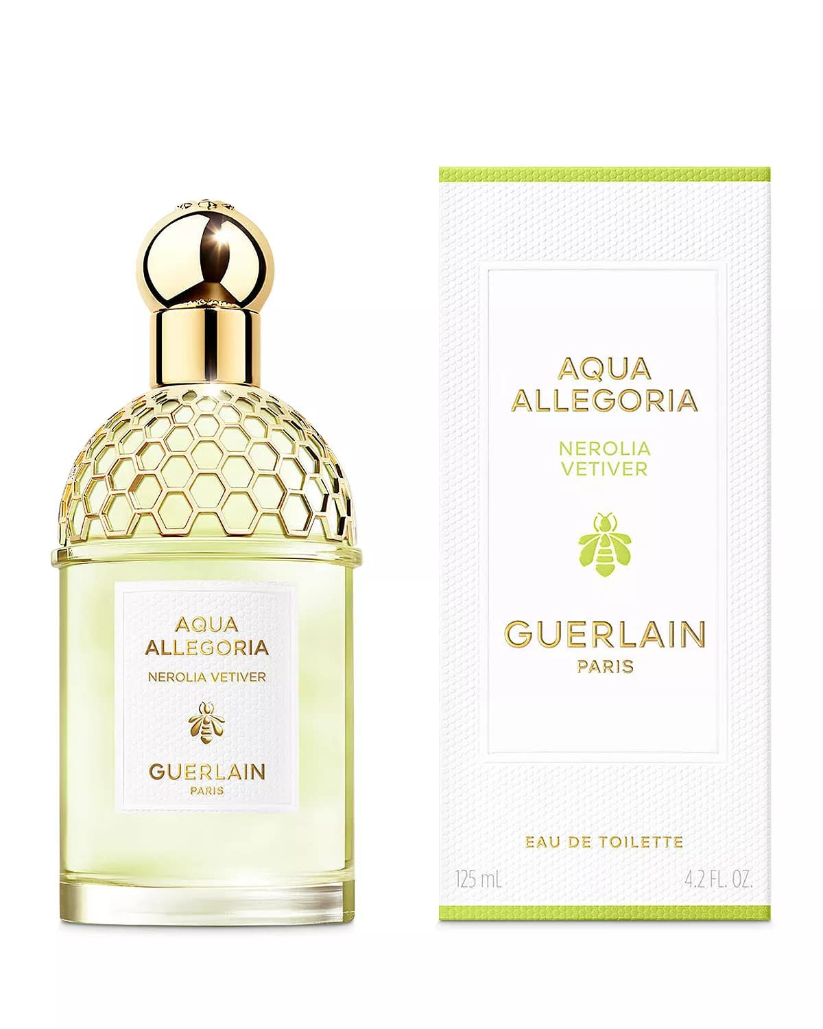 Guerlain Aqua Allegoria Nerolia Vetiver Eau de Toilette bottle with bee design