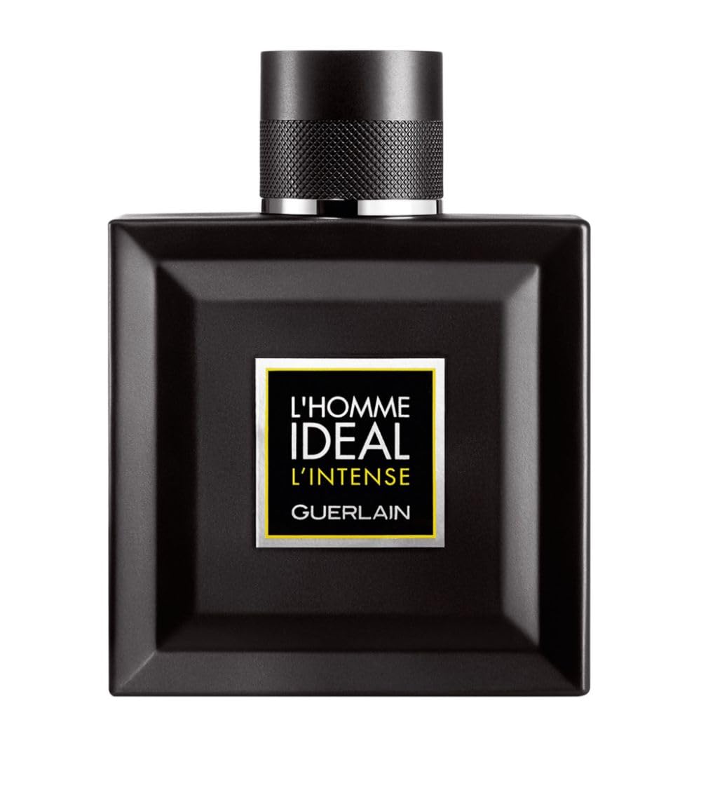 Guerlain L'Homme Ideal L'Intense Eau De Parfum 100ml front view in black lacquer bottle