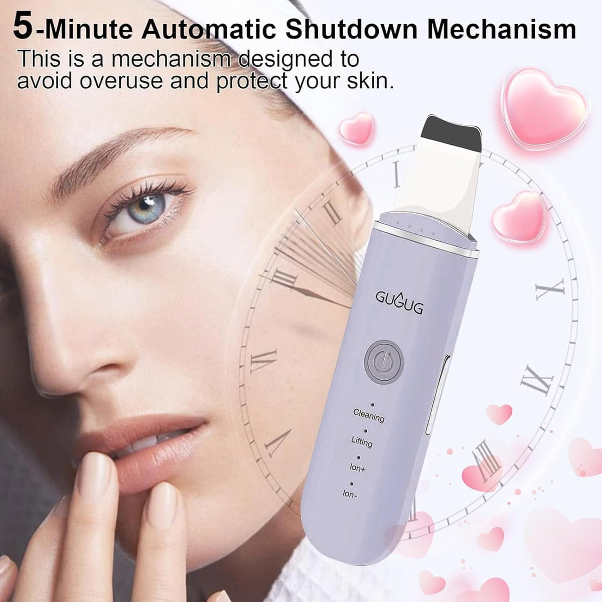 GUGUG Skin Scrubber Spatula with user instructions