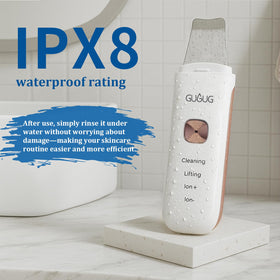 GUGUG Waterproof Skin Scrubber side view showing silicone attachments