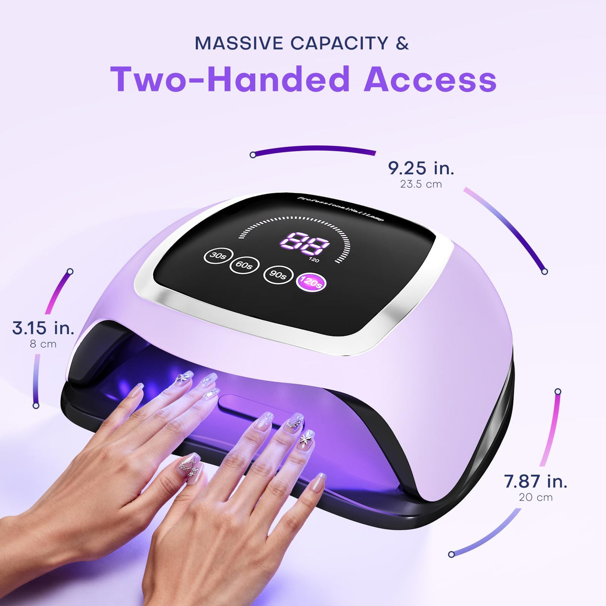 Gugusure Nail Lamp with hands inside for curing